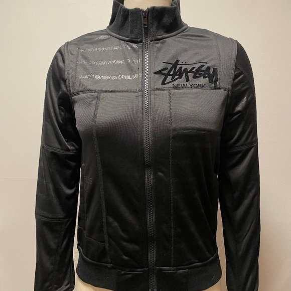 Stussy Tops - Stussy Girls Mix Up Track Jacket NWOT– Black Size M